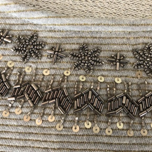 Talbots XL Beaded Holiday Sweater/Sweatshirt - Picture 2 of 6